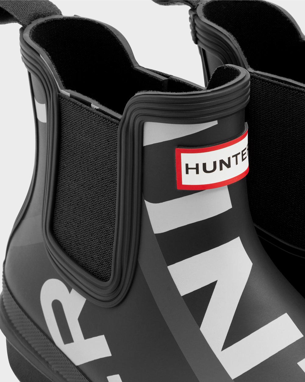 Women Hunter Original Exploded Logo | Chelsea Boots Black | NZ-18203-ZDEB